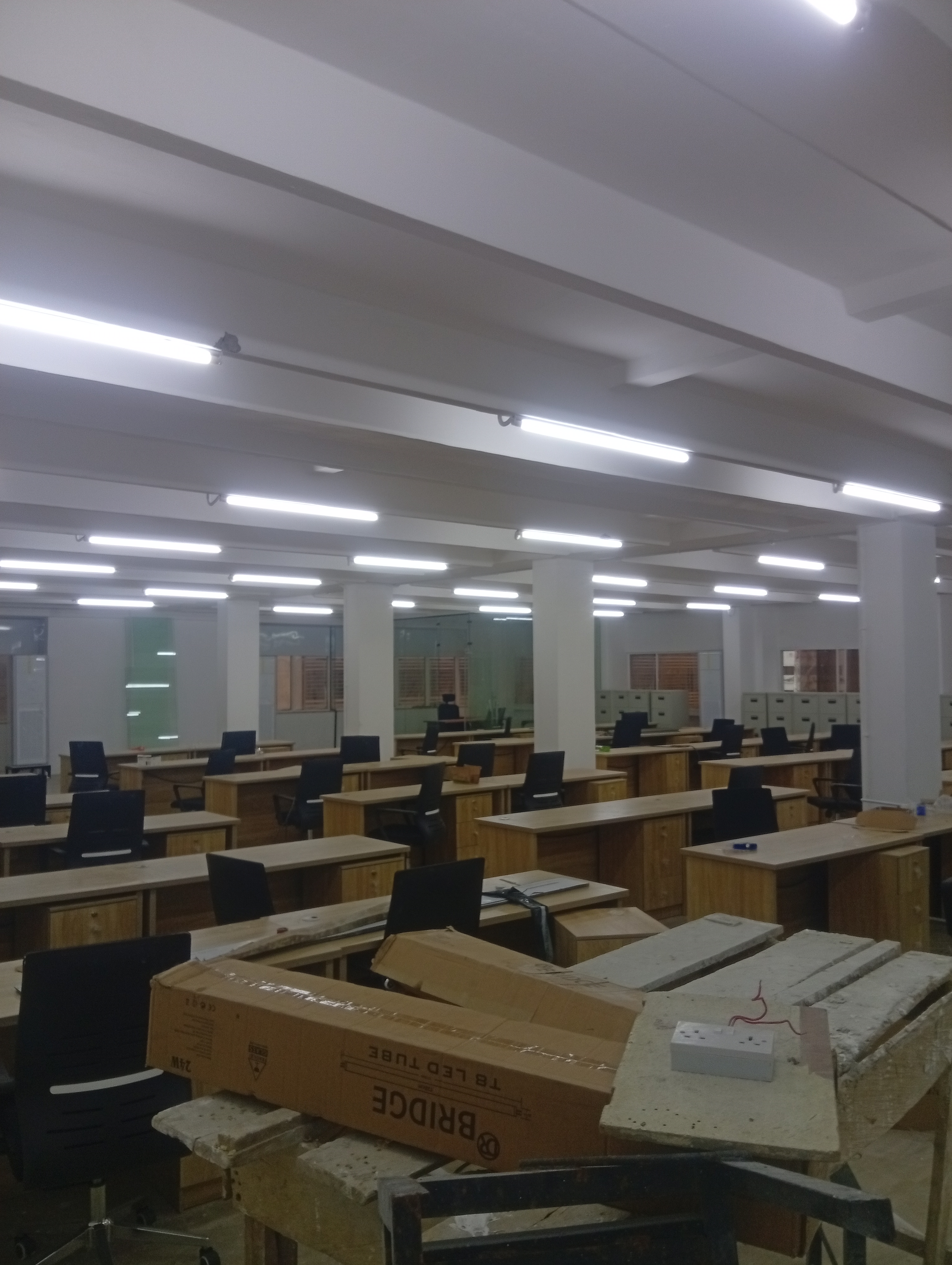 Commercial Office Open Plan Electrical Rewiring & Architectural LED Profile Lighting project gallery image 2